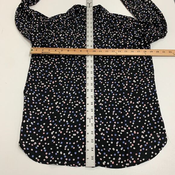 Banana Republic Dillon Classic Fit Shirt Womens XS Extra Small Dot Print Button - Picture 6 of 11